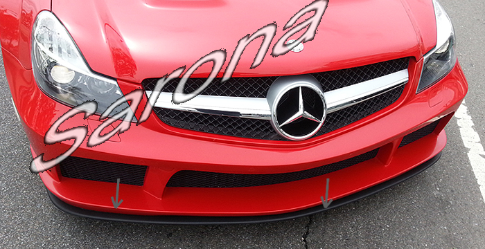 Custom Mercedes SL  Convertible Front Add-on Lip (2003 - 2012) - $890.00 (Part #MB-019-FA)